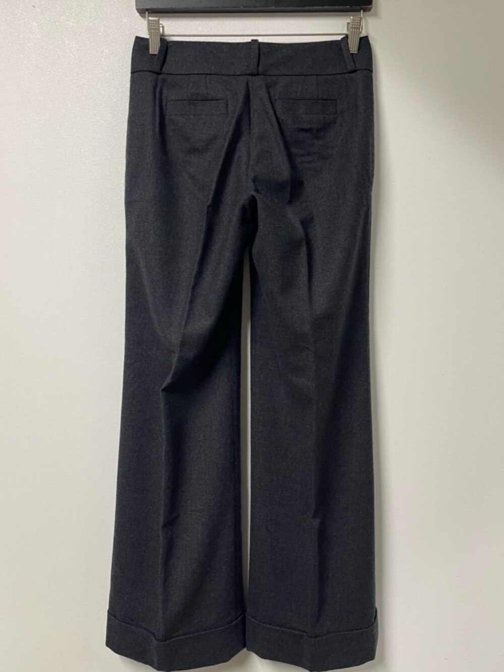 BANANA REPUBLIC Y2K Wool Jackson Fit Charcoal Grey Stretch Dress Pants - Picture 5 of 12
